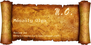 Mészöly Olga névjegykártya
